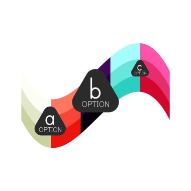 Soyut renkli geometrik seçeneği infographics tasarım şablonu örnek abc seçenekleri ile. Arka plan iş sunu veya bilgi afiş için