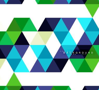 Çok renkli üçgenler arka plan, mozaik kavramı döşer.