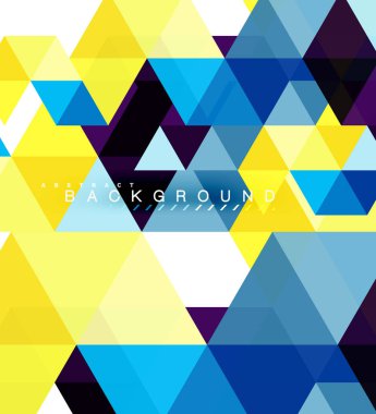 Çok renkli üçgenler arka plan, mozaik kavramı döşer.