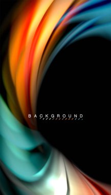 Sıvı renk arka plan, siyah, renkli mermer veya plastik dalga doku zemin, çok renkli şablonu için iş veya teknoloji sunu veya web broşür kapak üzerinde sıvı tasarım bükülmüş