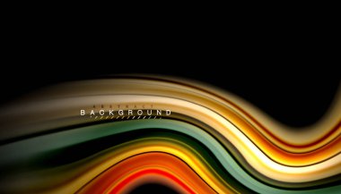 Sıvı renk arka plan, siyah, renkli mermer veya plastik dalga doku zemin, çok renkli şablonu için iş veya teknoloji sunu veya web broşür kapak üzerinde sıvı tasarım bükülmüş