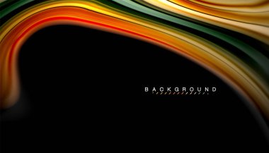 Sıvı renk arka plan, siyah, renkli mermer veya plastik dalga doku zemin, çok renkli şablonu için iş veya teknoloji sunu veya web broşür kapak üzerinde sıvı tasarım bükülmüş