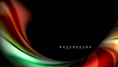 Sıvı renk arka plan, siyah, renkli mermer veya plastik dalga doku zemin, çok renkli şablonu için iş veya teknoloji sunu veya web broşür kapak üzerinde sıvı tasarım bükülmüş