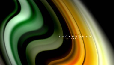 Sıvı renk arka plan, siyah, renkli mermer veya plastik dalga doku zemin, çok renkli şablonu için iş veya teknoloji sunu veya web broşür kapak üzerinde sıvı tasarım bükülmüş