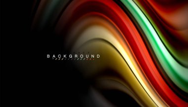 Sıvı renk arka plan, siyah, renkli mermer veya plastik dalga doku zemin, çok renkli şablonu için iş veya teknoloji sunu veya web broşür kapak üzerinde sıvı tasarım bükülmüş