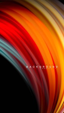 Sıvı renk arka plan, siyah, renkli mermer veya plastik dalga doku zemin, çok renkli şablonu için iş veya teknoloji sunu veya web broşür kapak üzerinde sıvı tasarım bükülmüş