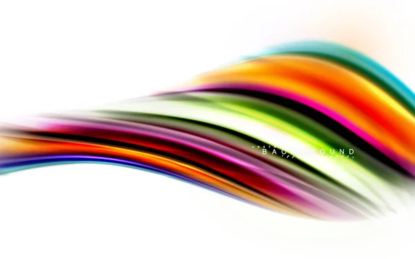 Концепция смешивания жидкостной жидкости цветов на светло-сером фоне, линии потока волны и вихря, модный абстрактный шаблон компоновки для бизнес-презентации, баннер приложения обои, плакат или обои — стоковый вектор