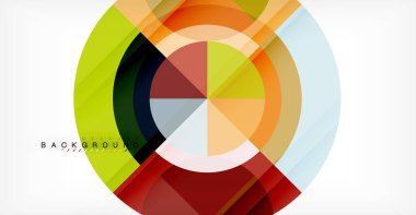 Vektör daire arka plan, geometrik şablonu