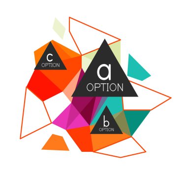 Geometrik üçgen infographics