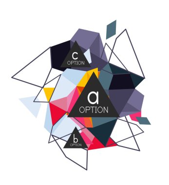 Üçgen infographics tasarım düzeni