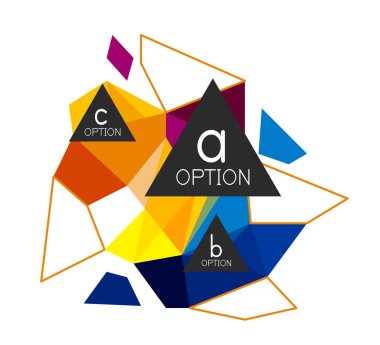 Geometrik üçgen infographics