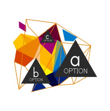 Üçgen infographics tasarım düzeni