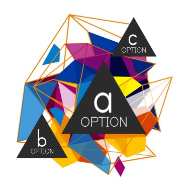 Geometrik üçgen infographics