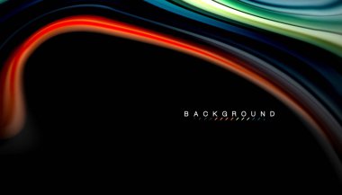 Sıvı renk arka plan, siyah, renkli mermer veya plastik dalga doku zemin, çok renkli şablonu için iş veya teknoloji sunu veya web broşür kapak üzerinde sıvı tasarım bükülmüş