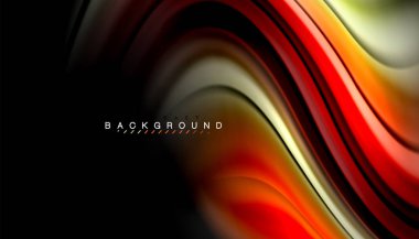 Sıvı renk arka plan, siyah, renkli mermer veya plastik dalga doku zemin, çok renkli şablonu için iş veya teknoloji sunu veya web broşür kapak üzerinde sıvı tasarım bükülmüş