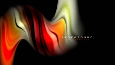 Sıvı renk arka plan, siyah, renkli mermer veya plastik dalga doku zemin, çok renkli şablonu için iş veya teknoloji sunu veya web broşür kapak üzerinde sıvı tasarım bükülmüş