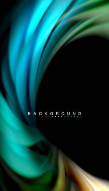 Sıvı renk arka plan, siyah, renkli mermer veya plastik dalga doku zemin, çok renkli şablonu için iş veya teknoloji sunu veya web broşür kapak üzerinde sıvı tasarım bükülmüş