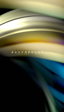 Sıvı renk arka plan, siyah, renkli mermer veya plastik dalga doku zemin, çok renkli şablonu için iş veya teknoloji sunu veya web broşür kapak üzerinde sıvı tasarım bükülmüş