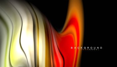 Sıvı renk arka plan, siyah, renkli mermer veya plastik dalga doku zemin, çok renkli şablonu için iş veya teknoloji sunu veya web broşür kapak üzerinde sıvı tasarım bükülmüş