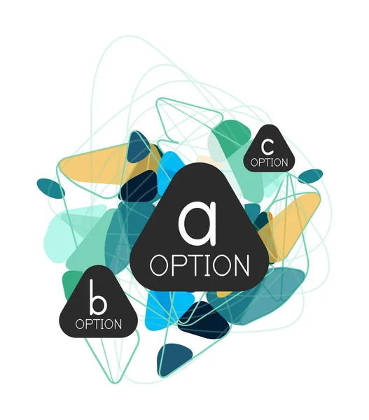 Infografica a triangolo geometrico — Vettoriale Stock