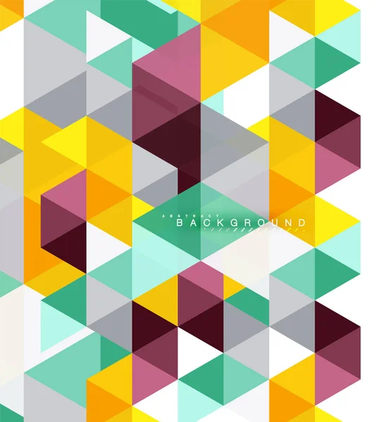 Triangles multicolores fond abstrait, concept de carreaux de mosaïque — Image vectorielle