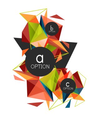 Vektör üçgen arka plan, düşük poli kavramı