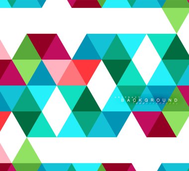 Çok renkli üçgenler arka plan, mozaik kavramı döşer.
