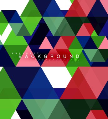 Çok renkli üçgenler arka plan, mozaik kavramı döşer.