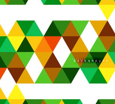 Çok renkli üçgenler arka plan, mozaik kavramı döşer.
