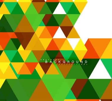 Çok renkli üçgenler arka plan, mozaik kavramı döşer.