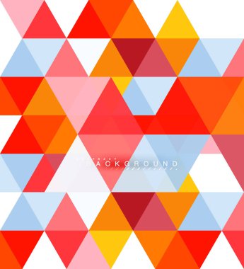 Çok renkli üçgenler arka plan, mozaik kavramı döşer.