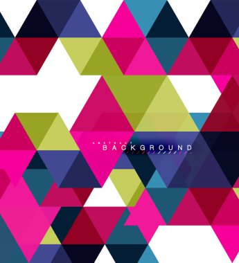 Çok renkli üçgenler arka plan, mozaik kavramı, vektör çizim döşer.