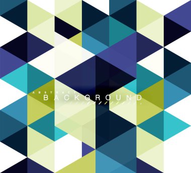 Çok renkli üçgenler arka plan, mozaik kavramı döşer.