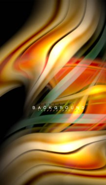 Sıvı renk arka plan, siyah, renkli mermer veya plastik dalga doku zemin, çok renkli şablonu için iş veya teknoloji sunu veya web broşür kapak üzerinde sıvı tasarım bükülmüş