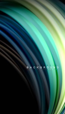 Sıvı renk arka plan, siyah, renkli mermer veya plastik dalga doku zemin, çok renkli şablonu için iş veya teknoloji sunu veya web broşür kapak üzerinde sıvı tasarım bükülmüş