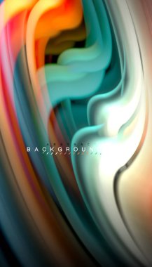 Sıvı renk arka plan, siyah, renkli mermer veya plastik dalga doku zemin, çok renkli şablonu için iş veya teknoloji sunu veya web broşür kapak üzerinde sıvı tasarım bükülmüş