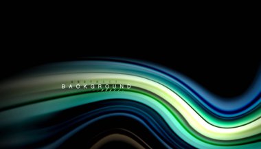 Sıvı renk arka plan, siyah, renkli mermer veya plastik dalga doku zemin, çok renkli şablonu için iş veya teknoloji sunu veya web broşür kapak üzerinde sıvı tasarım bükülmüş