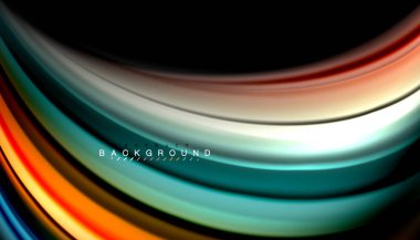 Sıvı renk arka plan, siyah, renkli mermer veya plastik dalga doku zemin, çok renkli şablonu için iş veya teknoloji sunu veya web broşür kapak üzerinde sıvı tasarım bükülmüş