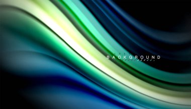 Sıvı renk arka plan, siyah, renkli mermer veya plastik dalga doku zemin, çok renkli şablonu için iş veya teknoloji sunu veya web broşür kapak üzerinde sıvı tasarım bükülmüş