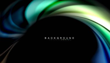 Sıvı renk arka plan, siyah, renkli mermer veya plastik dalga doku zemin, çok renkli şablonu için iş veya teknoloji sunu veya web broşür kapak üzerinde sıvı tasarım bükülmüş