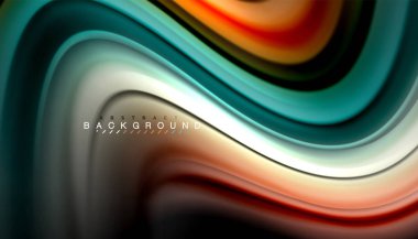 Sıvı renk arka plan, siyah, renkli mermer veya plastik dalga doku zemin, çok renkli şablonu için iş veya teknoloji sunu veya web broşür kapak üzerinde sıvı tasarım bükülmüş