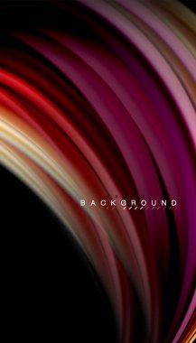 Sıvı renk arka plan, siyah, renkli mermer veya plastik dalga doku zemin, çok renkli şablonu için iş veya teknoloji sunu veya web broşür kapak üzerinde sıvı tasarım bükülmüş