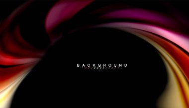 Sıvı renk arka plan, siyah, renkli mermer veya plastik dalga doku zemin, çok renkli şablonu için iş veya teknoloji sunu veya web broşür kapak üzerinde sıvı tasarım bükülmüş