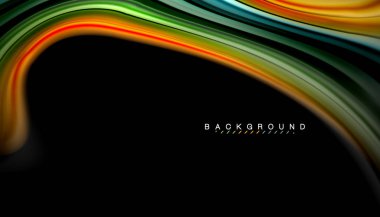 Sıvı renk arka plan, siyah, renkli mermer veya plastik dalga doku zemin, çok renkli şablonu için iş veya teknoloji sunu veya web broşür kapak üzerinde sıvı tasarım bükülmüş