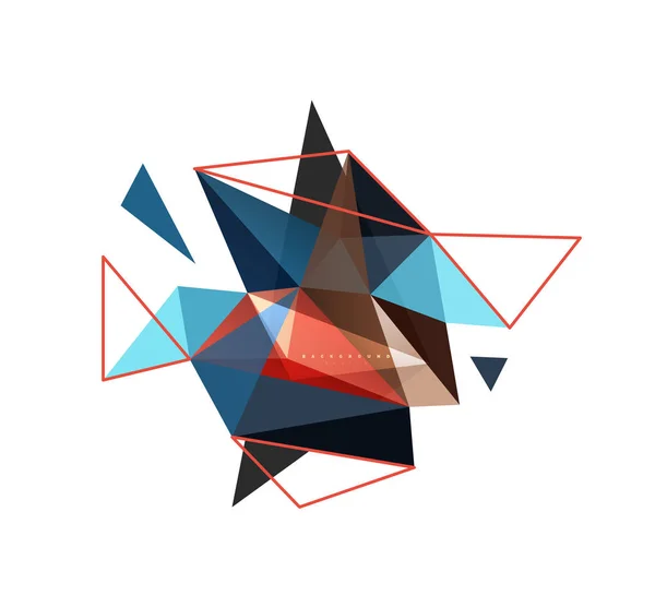 矢量三角形抽象背景, 低聚概念 — 图库矢量图片