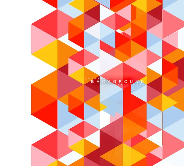 Triangles multicolores fond abstrait, concept de carreaux de mosaïque — Image vectorielle