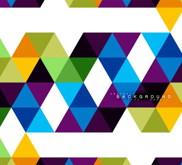 Triangles multicolores fond abstrait, concept de carreaux de mosaïque — Image vectorielle