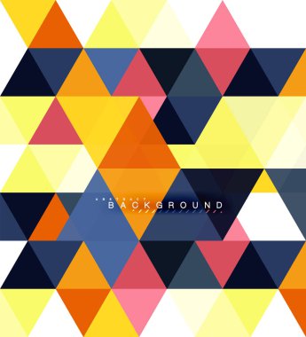 Çok renkli üçgenler arka plan, mozaik kavramı döşer.