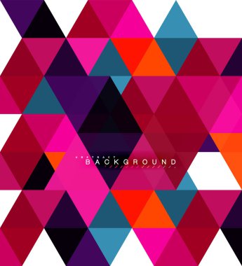 Çok renkli üçgenler arka plan, mozaik kavramı, vektör çizim döşer.
