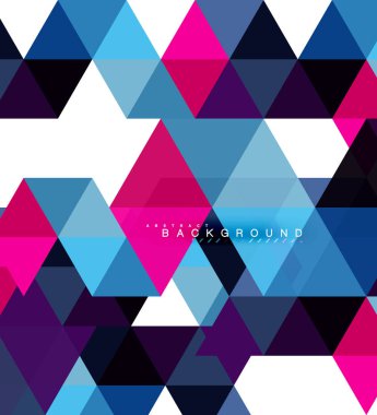 Çok renkli üçgenler arka plan, mozaik kavramı döşer.